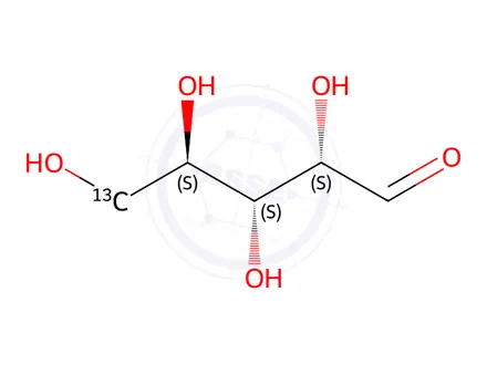 Chemical structure of D-[5-13C]arabinose