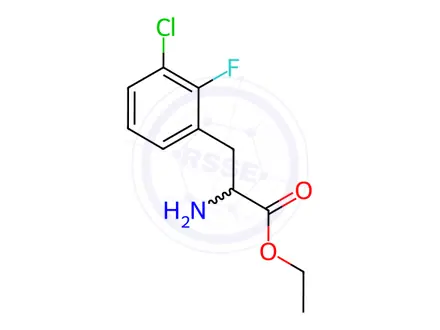 Chemical structure of Phenylalanine, 3-chloro-2-fluoro-, ethyl ester