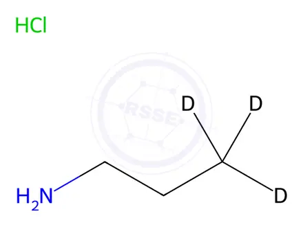 Chemical structure of n-Propyl-3,3,3-d3-amine HCl