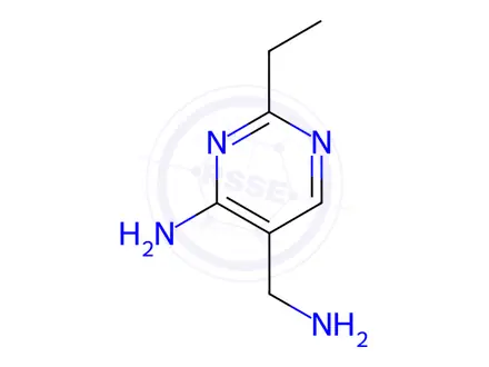 Chemical structure of 4-Amino-5-(aminomethyl)-2-ethylpyrimidine Dihydrochloride