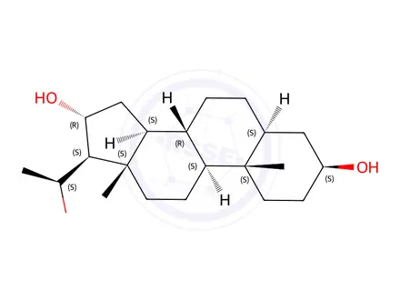 Chemical structure of (3S,5S,8R,9S,10S,13S,14S,16R,17S)-17-(1-hydroxyethyl)-10,13-dimethyl-2,3,4,5,6,7,8,9,11,12,14,15,16,17-tetradecahydro-1H-cyclopenta[a]phenan threne-3,16-diol