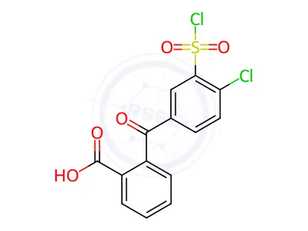 Chemical structure of Chlortalidone Sulfochloro Impurity