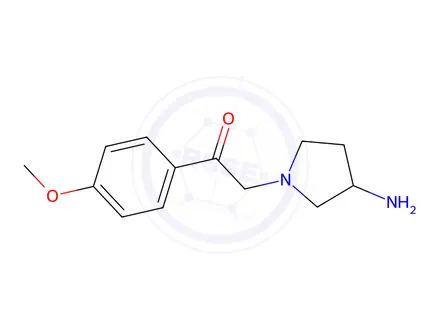 Chemical structure of 2-(3-Aminopyrrolidin-1-yl)-1-(4-methoxyphenyl)ethan-1-one