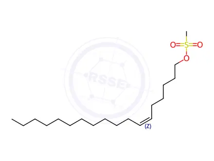 Chemical structure of 6-Octadecen-1-ol, 1-methanesulfonate, (6Z)-