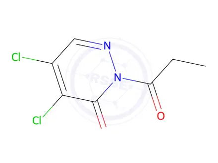 Chemical structure of 4,5-Dichloro-2-(1-oxopropyl)-3(2H)-pyridazinone
