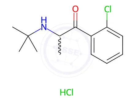 Chemical structure of 3-Deschloro-2-Chloro Bupropion HCl