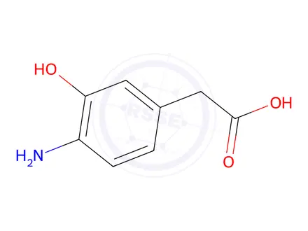 Chemical structure of 4-amino-3-hydroxyphenylacetic acid