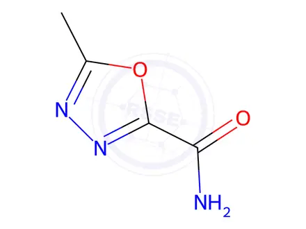Chemical structure of 5-methyl-1,3,4-oxadiazole-2-carboxamide