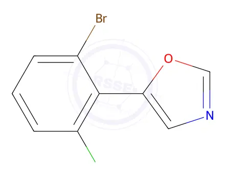 Chemical structure of 5-(2-Bromo-6-chlorophenyl)oxazole