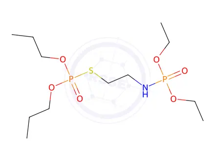 Chemical structure of Phosphorothioic acid S-[2-(diethoxyphosphinylamino)ethyl]O,O-dipropyl ester