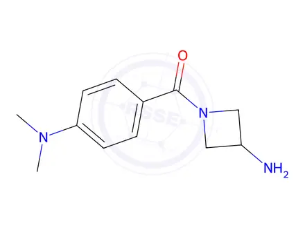 Chemical structure of 1-[4-(dimethylamino)benzoyl]azetidin-3-amine