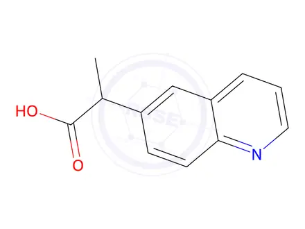 Chemical structure of 2-(Quinolin-6-yl)propanoic acid