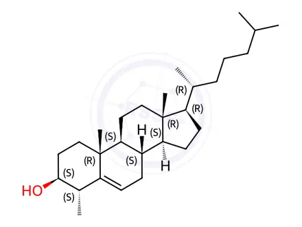Chemical structure of 4α-Methyl-cholest-5-en-3β-ol