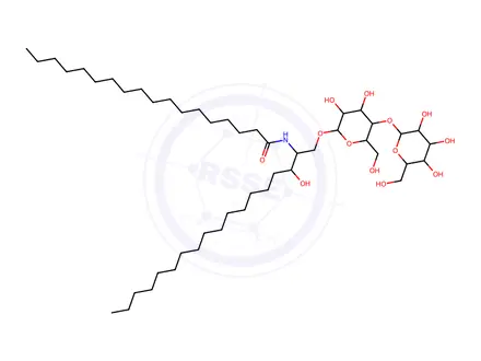 Chemical structure of 1-O-[BETA-D-LACTOSYL]-N-OCTADECANOYL-DL-DIHYDROSPHINGOSINE
