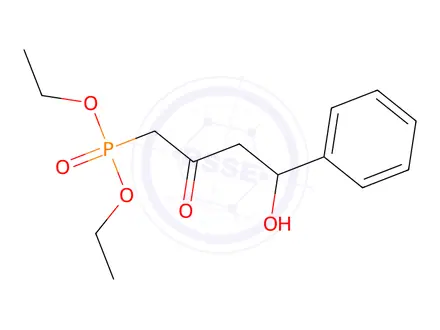 Chemical structure of 4-Hydroxy-4-phenyl-2-oxobutylphosphonic acid diethyl ester