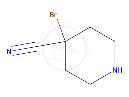 Chemical structure of 4-Bromopiperidine-4-carbonitrile