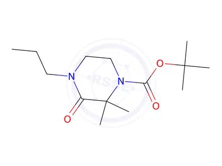 Chemical structure of tert-Butyl 2,2-dimethyl-3-oxo-4-propylpiperazine-1-carboxylate