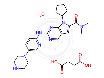 Chemical structure of Ribociclib succinate hydrate