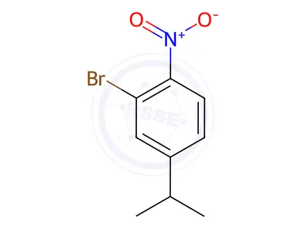 Chemical structure of Benzene, 2-bromo-4-(1-methylethyl)-1-nitro-