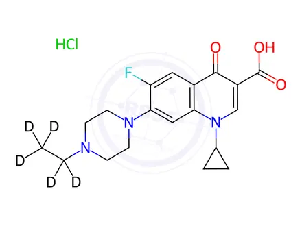 Chemical structure of Enrofloxacin-D5 hydrochloride