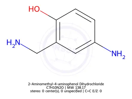 Chemical structure of 2-Aminomethyl-4-aminophenol