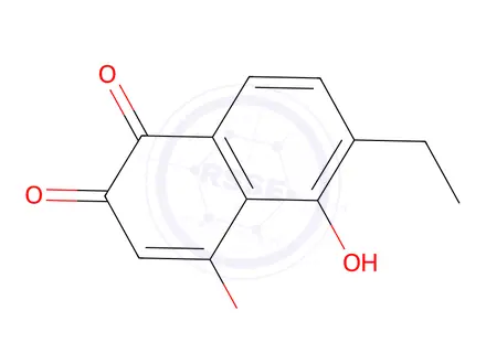 Chemical structure of 1,4-NAPHTHOQUINONE,6-ETHYL-