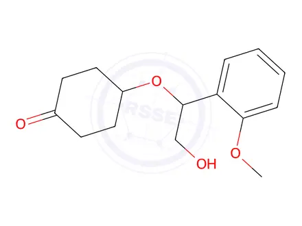 Chemical structure of 4-(2-Hydroxy-1-(2-methoxyphenyl)ethoxy)cyclohexanone