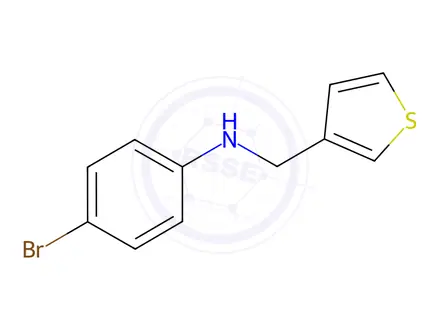 Chemical structure of 4-Bromo-N-(thiophen-3-ylmethyl)aniline