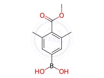 Chemical structure of 4-Methoxycarbonyl-3,5-dimethylphenylboronic acid