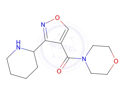 Chemical structure of Morpholino(3-(piperidin-2-yl)isoxazol-4-yl)methanone