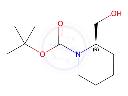 Chemical structure of (R)-N-Boc-piperidine-2-methanol