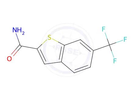 Chemical structure of 6-(Trifluoromethyl)benzo[b]thiophene-2-carboxamide