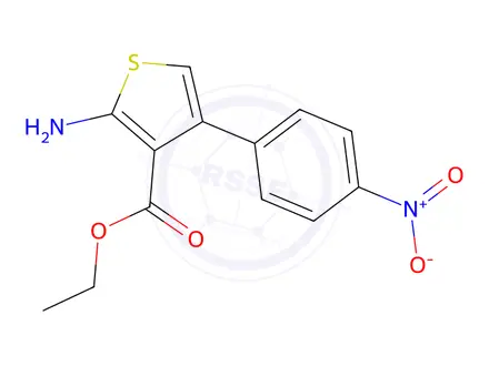 Chemical structure of Ethyl 2-Amino-4-(4-nitrophenyl)thiophene-3-carboxylate