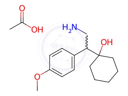 Chemical structure of Venlafaxine Hydrochloride Impurity 3 Acetate (Venlafaxine Hydrochloride EP Impurity C Acetate)