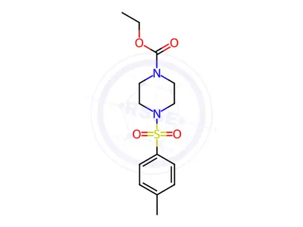Chemical structure of Ethyl 4-[(4-methylphenyl)sulfonyl]-1-piperazinecarboxylate