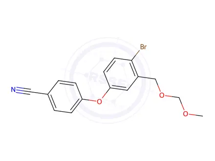 Chemical structure of 4-[4-Bromo-3-[(methoxymethoxy)methyl]phenoxy]benzonitrile