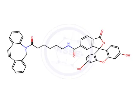 Chemical structure of FAM DBCO, 6-isomer