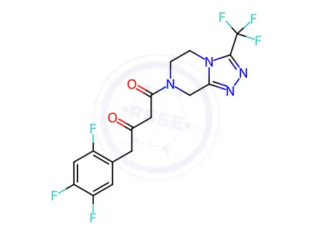 Chemical structure of Sitagliptin Ketoamide Impurity