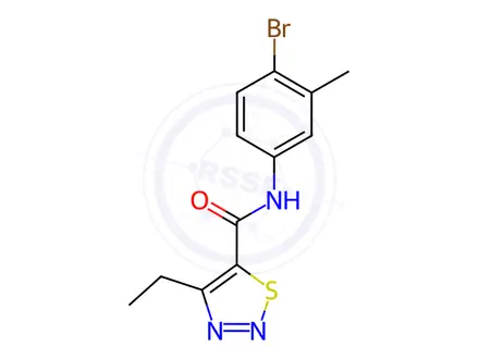 Chemical structure of n-(4-Bromo-3-methylphenyl)-4-ethyl-1,2,3-thiadiazole-5-carboxamide