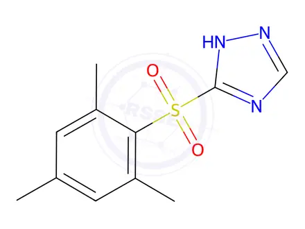 Chemical structure of 3-(2,4,6-Trimethylphenylsulfonyl)-1,2,4-triazole