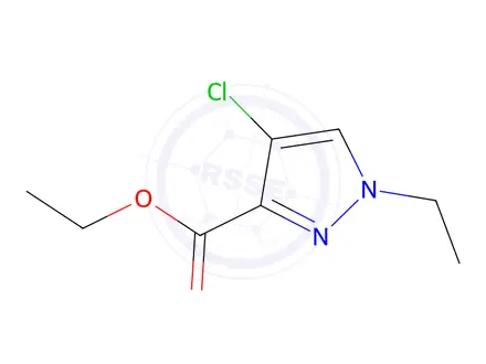 Chemical structure of ethyl 4-chloro-1-ethyl-pyrazole-3-carboxylate