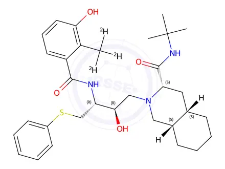 Chemical structure of Nelfinavir-d3
