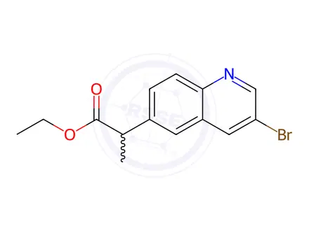 Chemical structure of Ethyl 2-(3-broMoquinolin-6-yl)propanoate