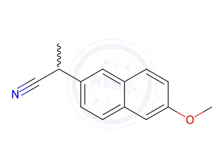 Chemical structure of 2-(6-Methoxynaphthalen-2-yl)propanenitrile