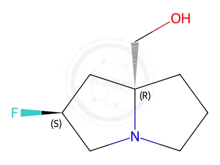 Chemical structure of [(2S,7R)-2-fluoro-1,2,3,5,6,7-hexahydropyrrolizin-8-yl]methanol