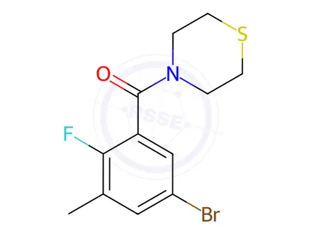 Chemical structure of (5-Bromo-2-fluoro-3-methylphenyl)(thiomorpholino)methanone