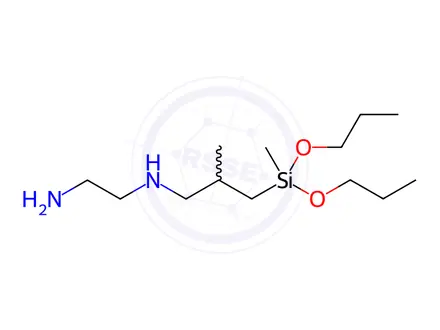 Chemical structure of N-[2-methyl-3-(methyldipropoxysilyl)propyl]ethylenediamine