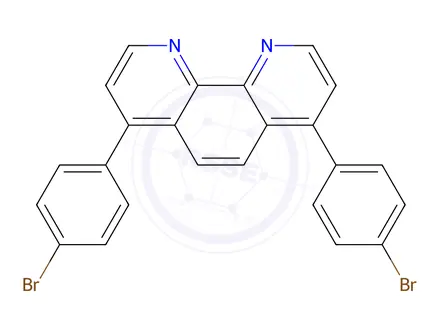 Chemical structure of 4,7-Bis(4-bromophenyl)-1,10-phenanthroline