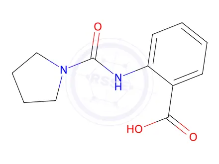 Chemical structure of 2-(Pyrrolidine-1-carboxamido)benzoic acid