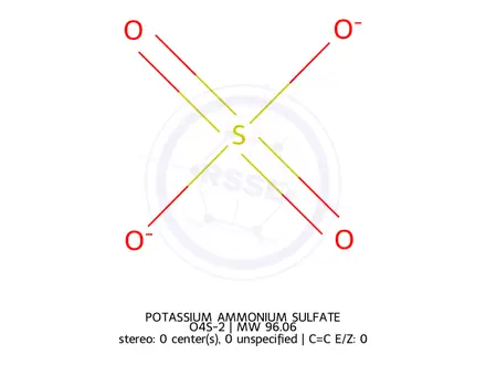 Chemical structure of Sulfate in water